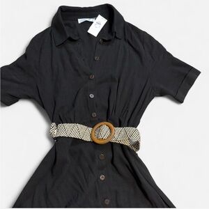 Primark Black Collared Dress